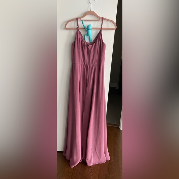 David’s Bridal Celebrate - Long Cowl Neck Spaghetti in Chianti - Picture 2 of 4